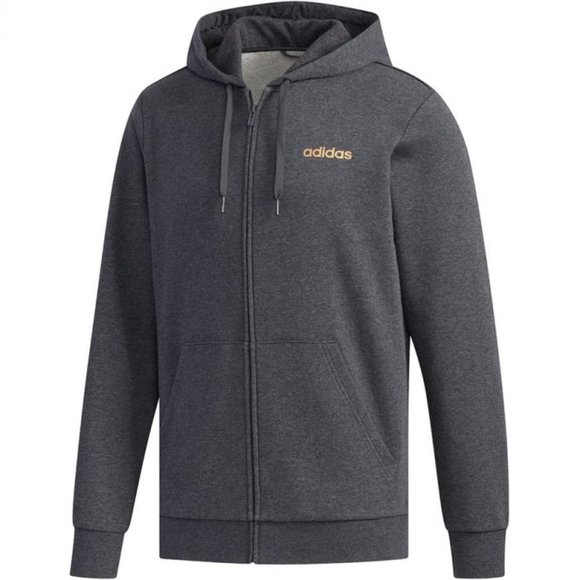 NWT $65 ADIDAS Men M Performance Full zip LOGO Hoodie Jacket Sweatshirt (Unisex) - Picture 3 of 14